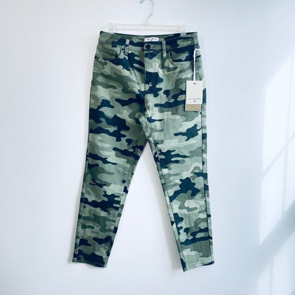 Nili Lotan Womens Jeans Size 4 Green Camo Print High Rise Ankle Skinny Pants New - Picture 4 of 10